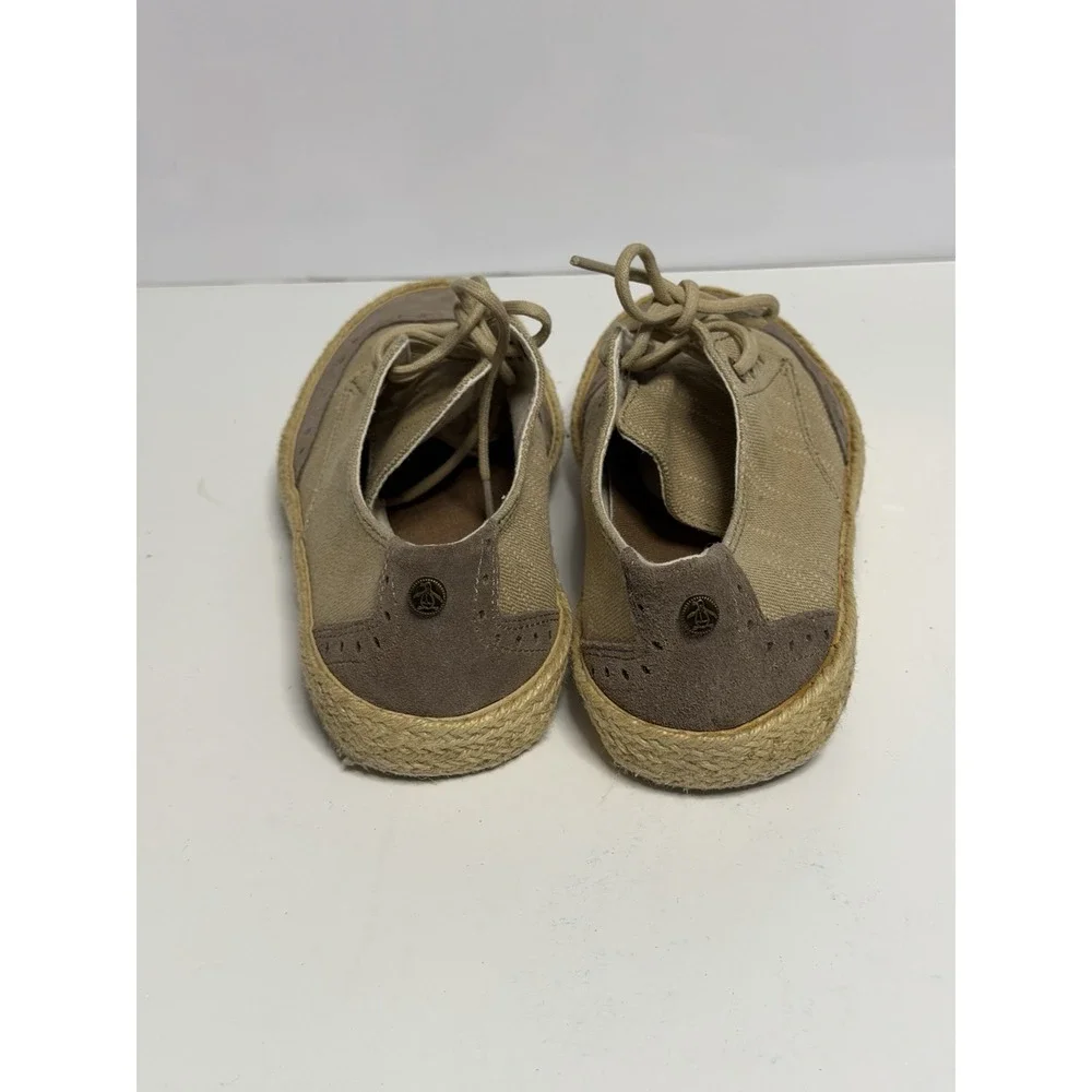 Penguin Espy Men Tan Flat Espadrille Shoe Size 8. C-2